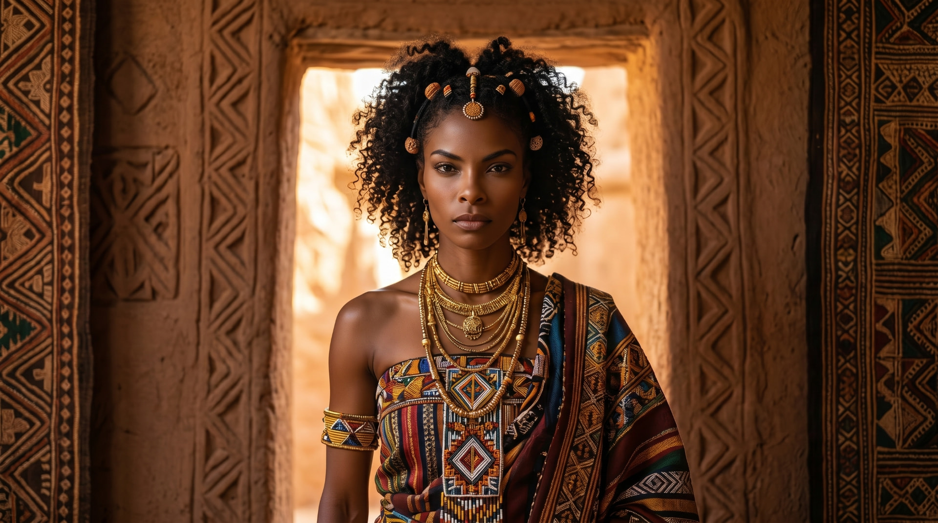 Heritage campaign · gold and textile