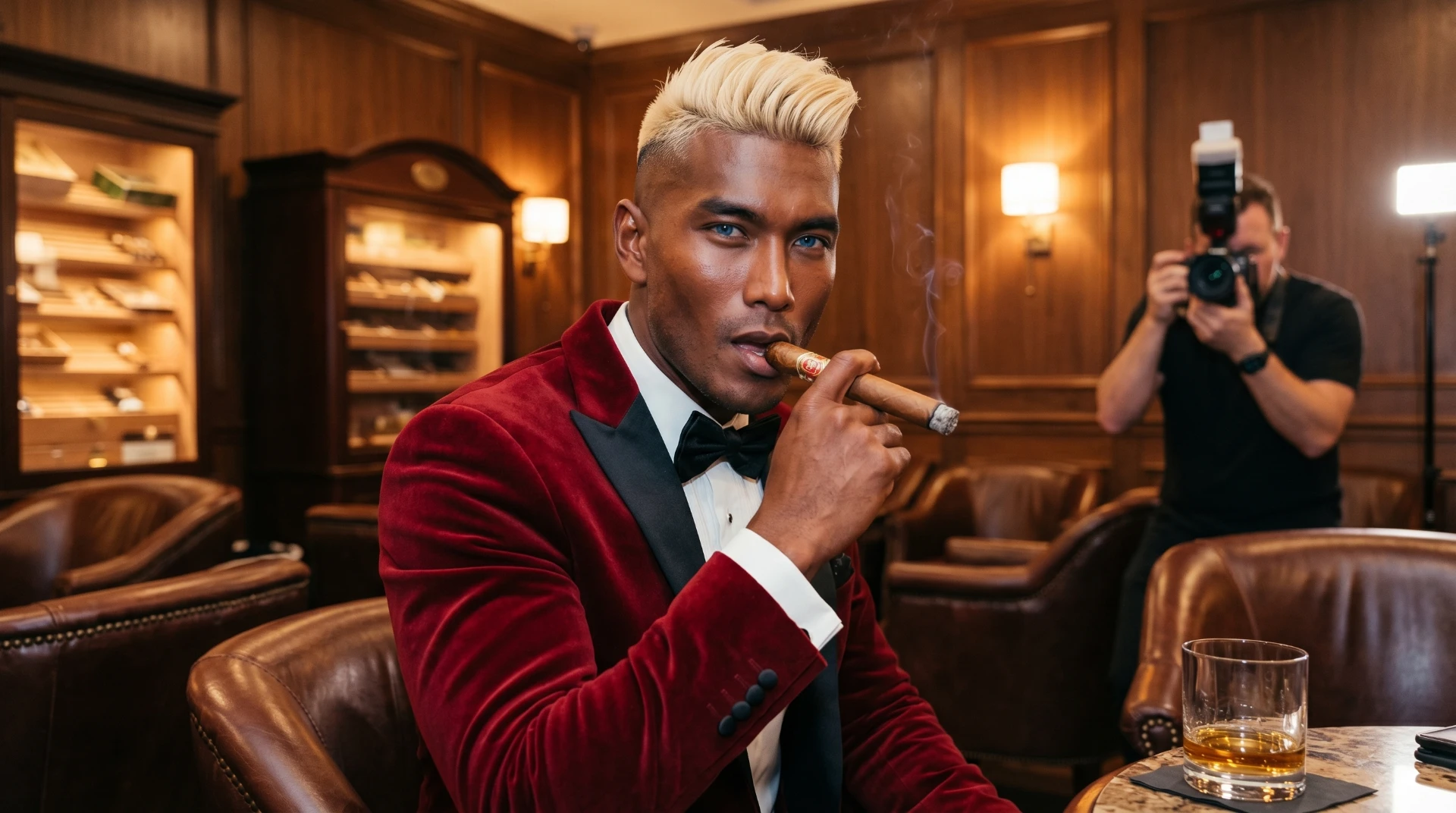 Velvet dinner jacket · members club