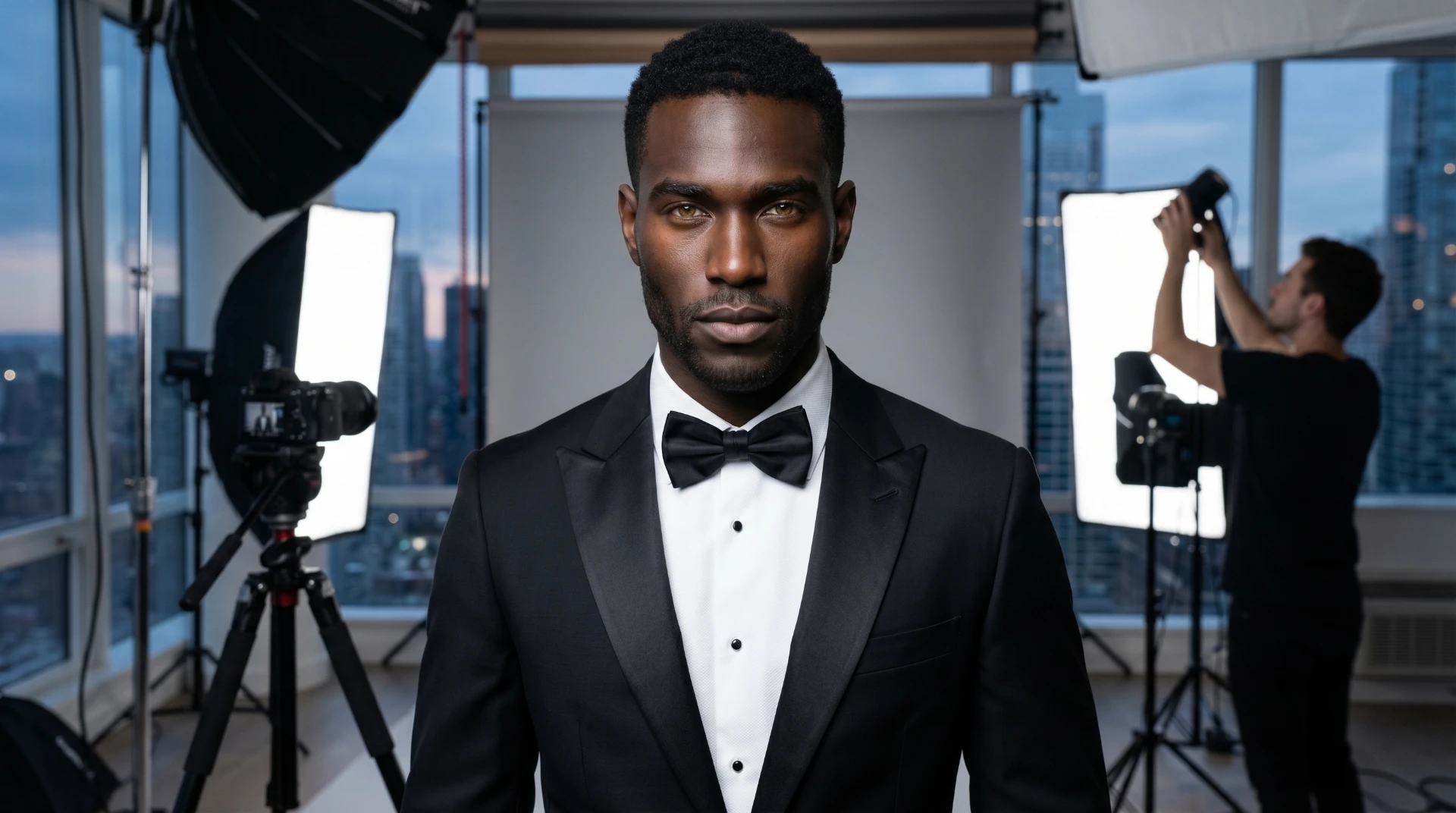 Studio set · black tie campaign
