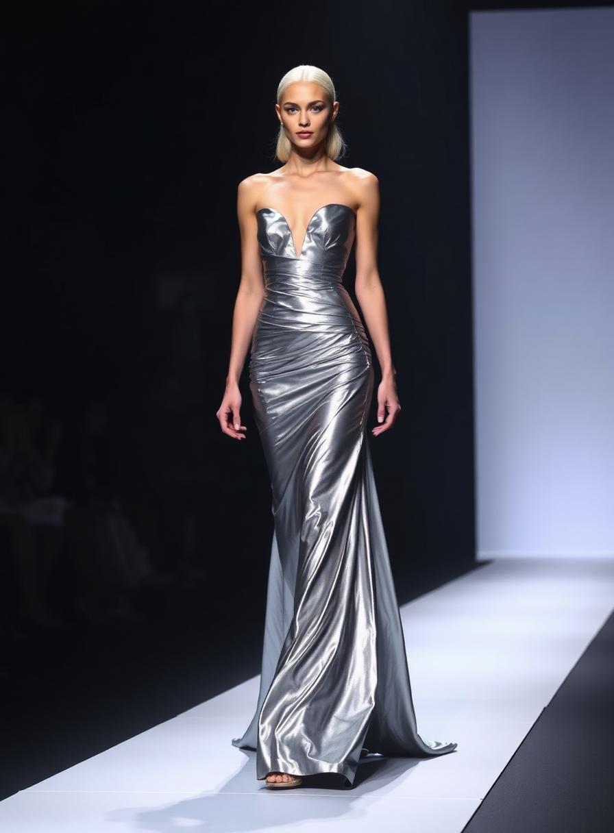 Runway · liquid metal couture