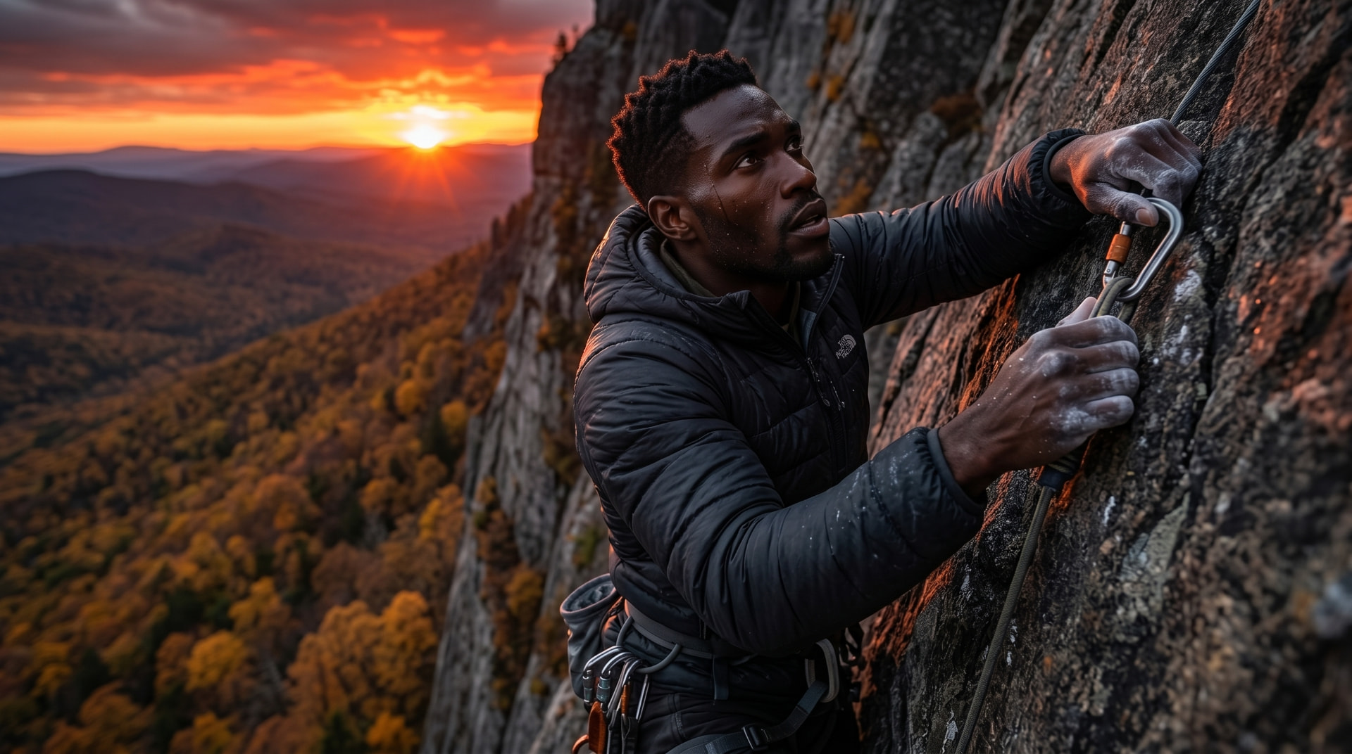 Sunset ascent · outdoor editorial